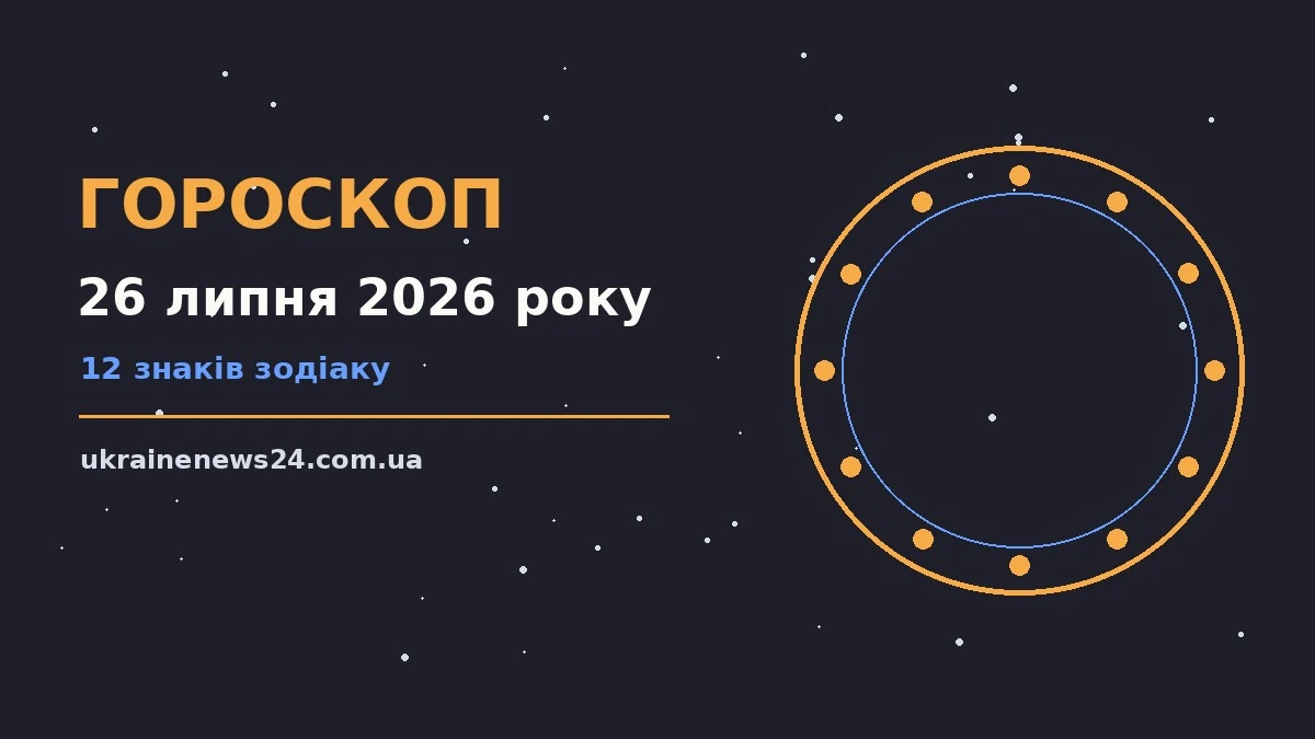 Гороскоп на 26 липня 2026 року: на що звернути увагу для грошей і кохання