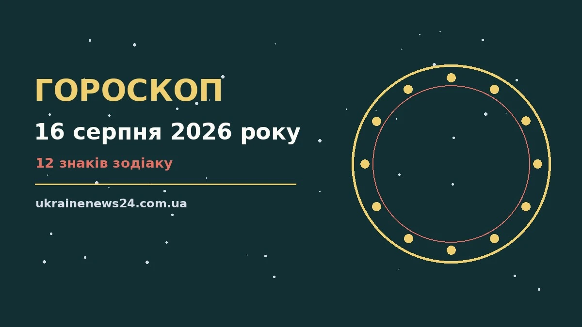 Недільний гороскоп на 16 серпня 2026 року: сім'я, кохання і спокійний темп дня