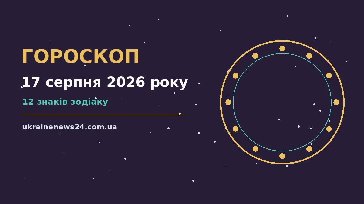 Щоденний гороскоп на 17 серпня 2026 року з порадами для роботи, фінансів і кохання