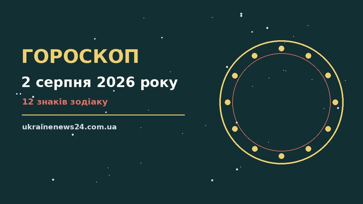 Зодіакальний знак на тлі ранкового неба, гороскоп на 2 серпня 2026 року