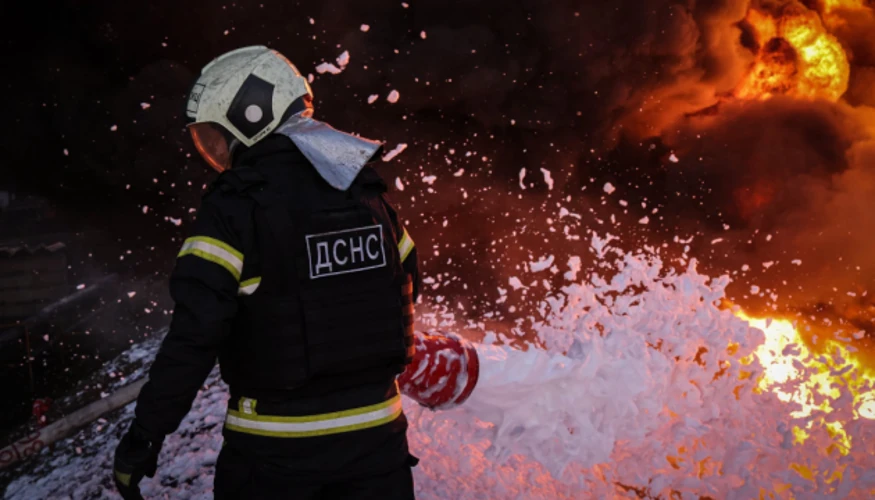 Наслідки пожежі в торговельному центрі в Південному мікрорайоні Запоріжжя