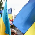 Будівля на проспекті князя Гедиміна у Вільнюсі, з якої зняли український прапор